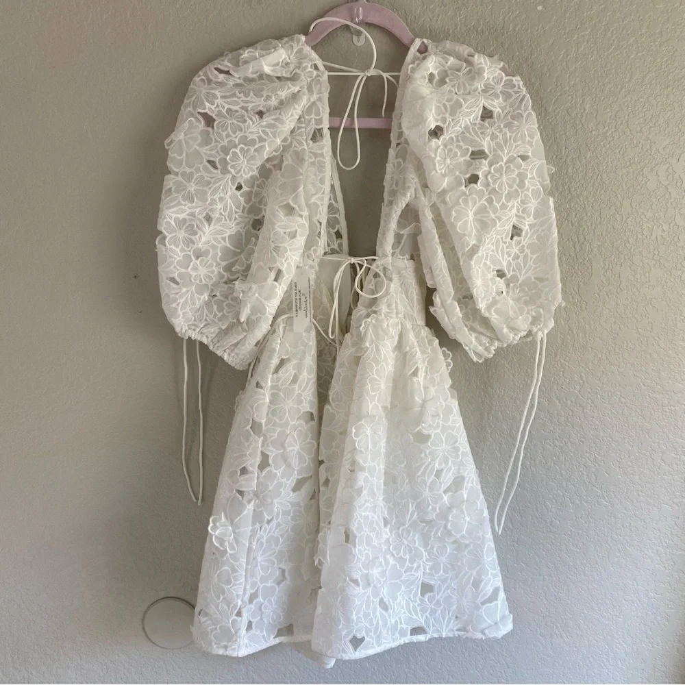 For Love and Lemons | White Leighton Mini Dress - Picture 10 of 12
